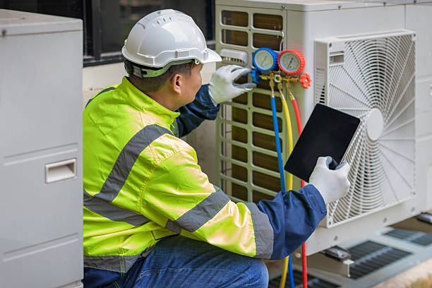 Professional Heat Pump Repair technician working in Westville, NJ